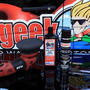 FLEX XFE7 Orbital Polisher SONAX Nano Polish PNS Polymer Net Shield