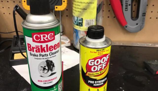 Goof Off vs 3M Adhesive Remover vs Brake Cleaner for removing sticky stuff