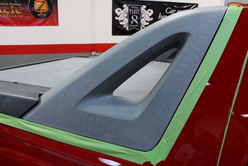 002 Red Chevy Avalanche Detail Class at Autogeek with Mike Phillips
