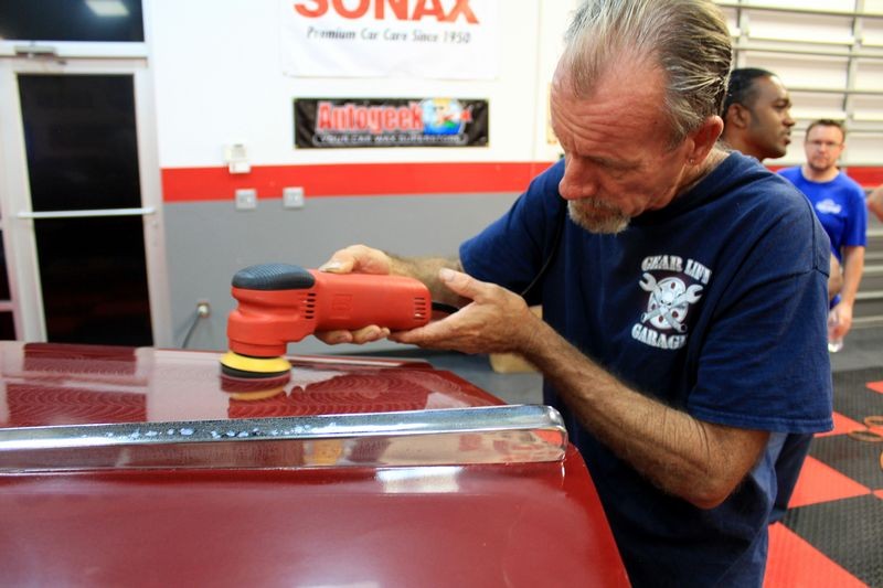 1948 Willys Jeepster Wetsanding Class at Autogeek with Mike Phillips