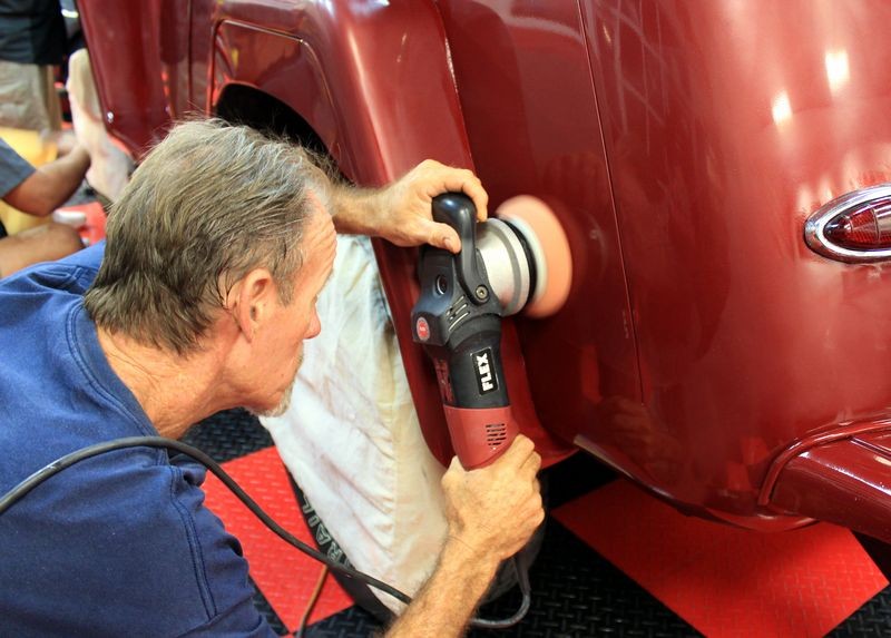 1948 Willys Jeepster Wetsanding Class at Autogeek with Mike Phillips