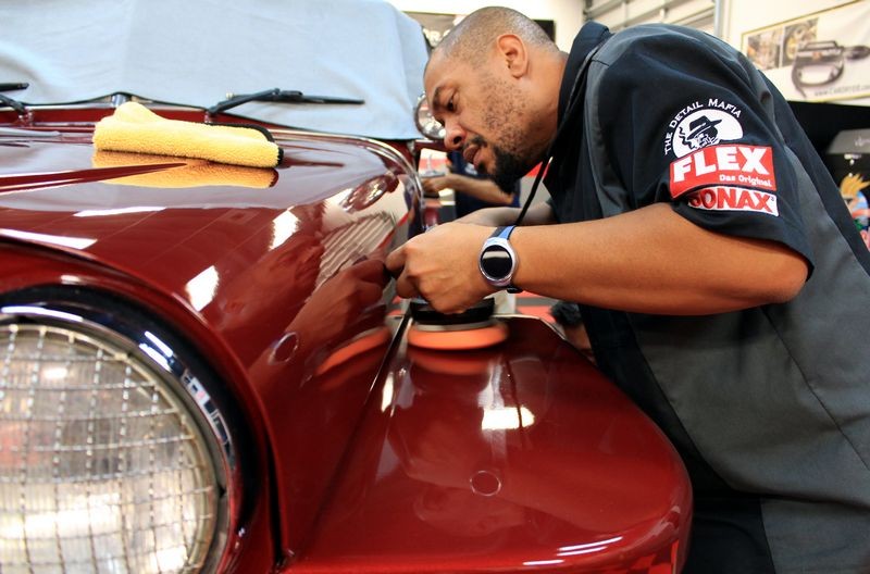 1948 Willys Jeepster Wetsanding Class at Autogeek with Mike Phillips