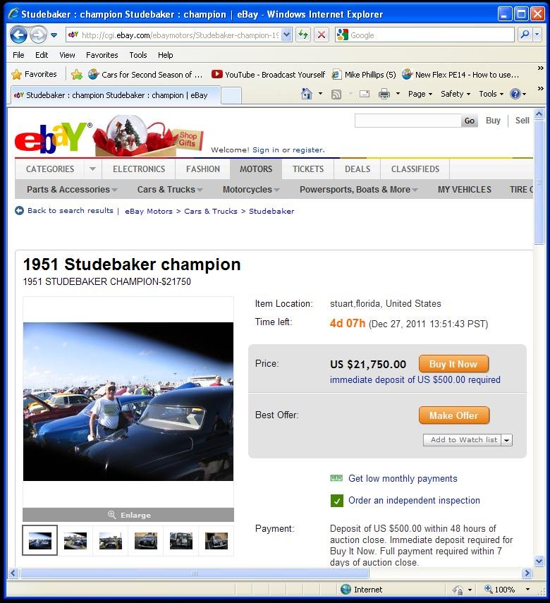 1951 Studebaker on eBay