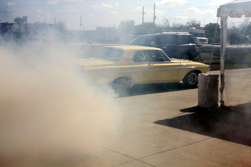 1963 Plymouth Fury Burning Out on What's in the Garage TV Show Mike Phillip