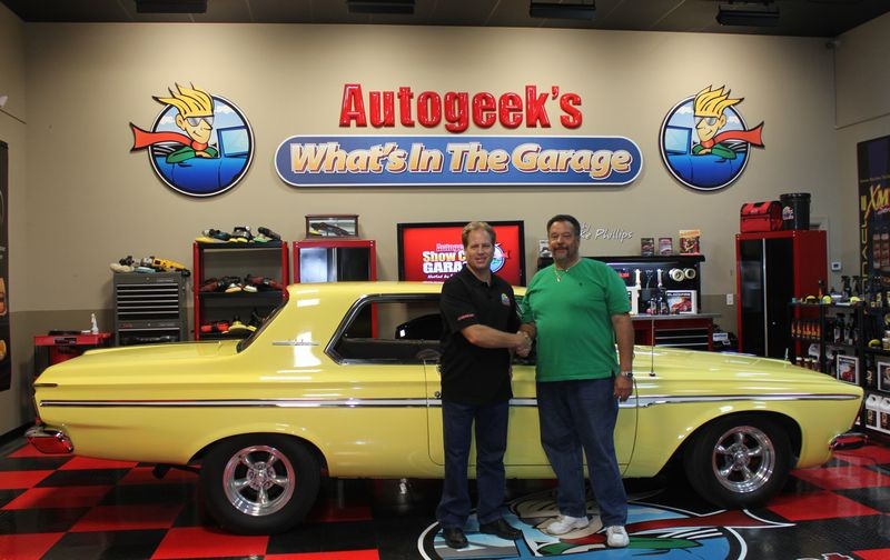 1963 Plymouth Fury Burning Out on What's in the Garage TV Show with Mike Ph
