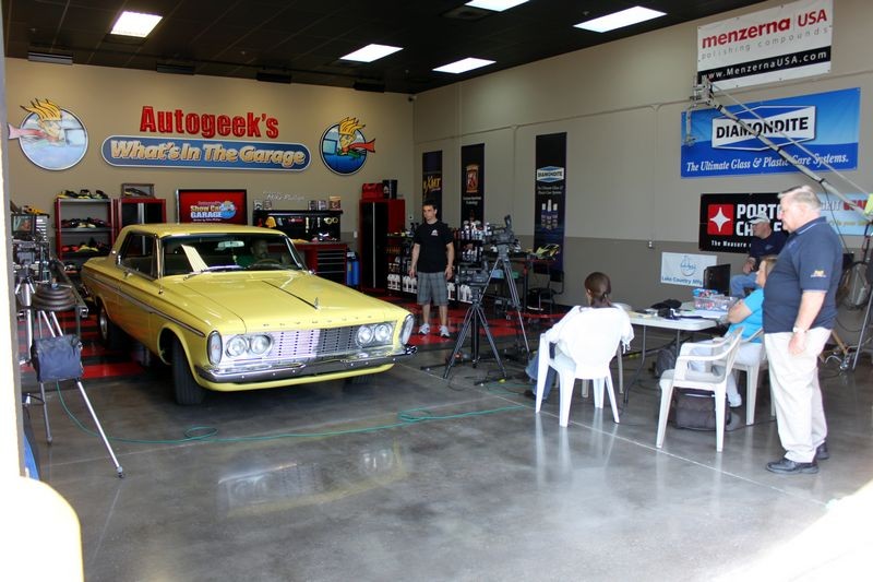 1963 Plymouth Fury Burning Out on What's in the Garage TV Show with Mike Ph