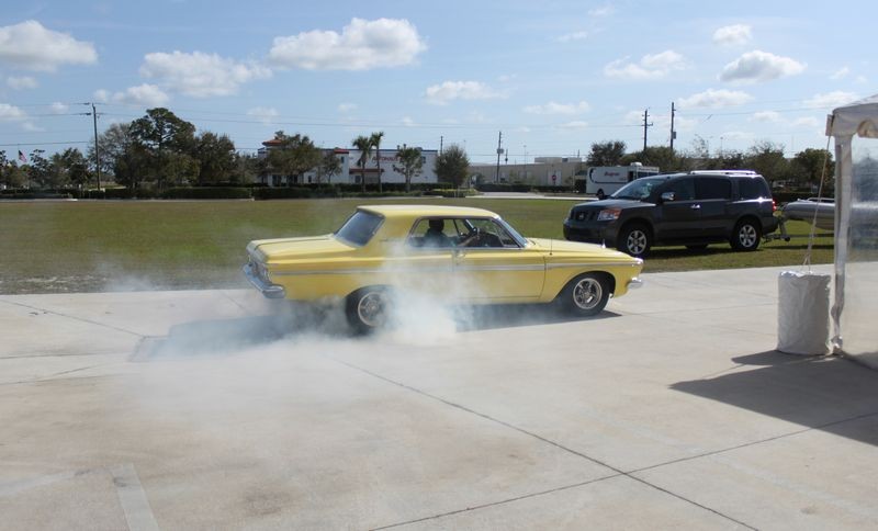 1963 Plymouth Fury Burning Out on What's in the Garage TV Show with Mike Ph