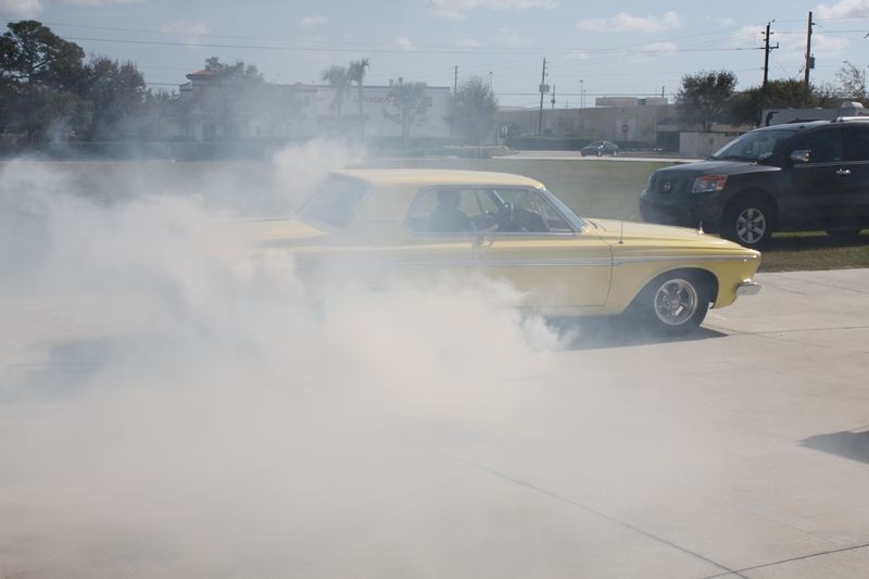 1963 Plymouth Fury Burning Out on What's in the Garage TV Show with Mike Ph