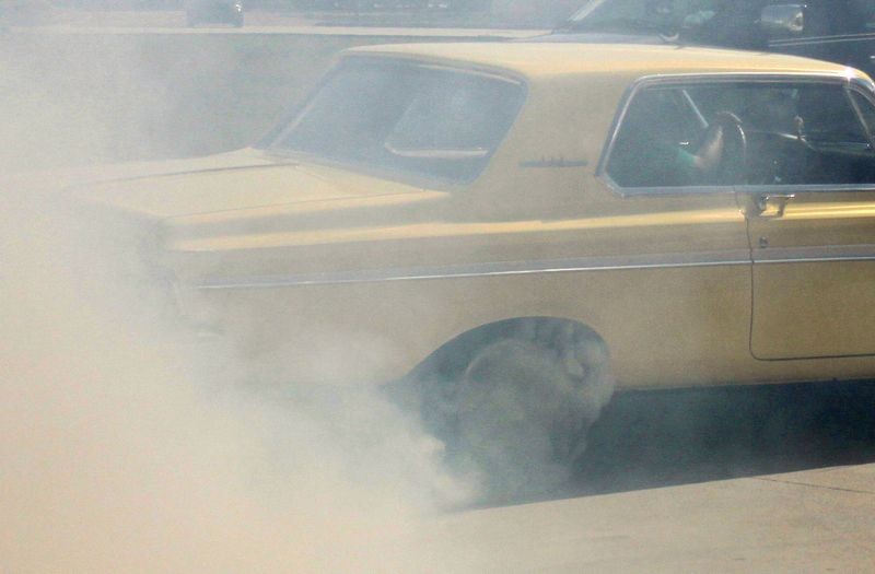 1963 Plymouth Fury Burning Out on What's in the Garage TV Show with Mike Ph