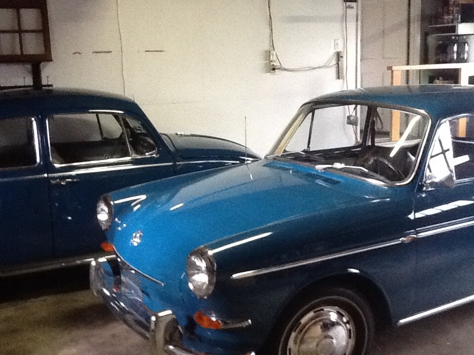 1965 VW Notchback and VW Bug in the Garage