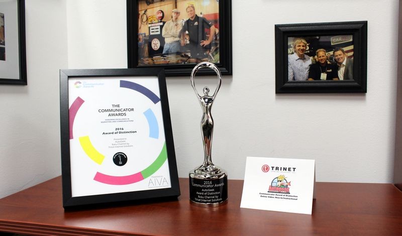 2016 Communicator Awards Autogeek Award of Distinction TRINET