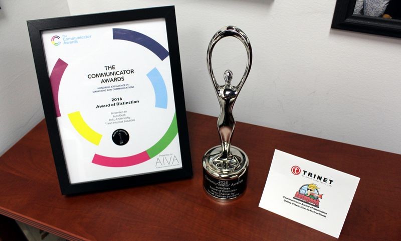 2016 Communicator Awards Autogeek Award of Distinction TRINET
