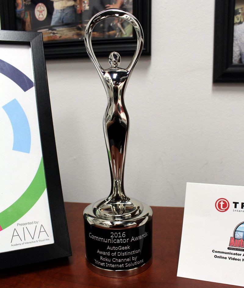 2016 Communicator Awards Autogeek Award of Distinction TRINET