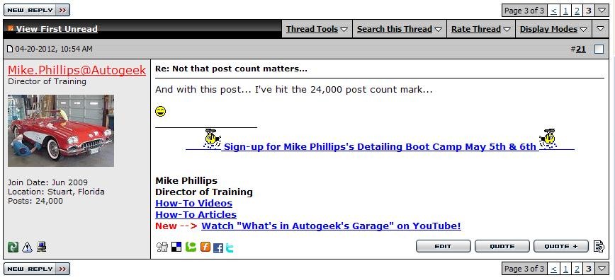 24,000 posts on AutogeekOnline