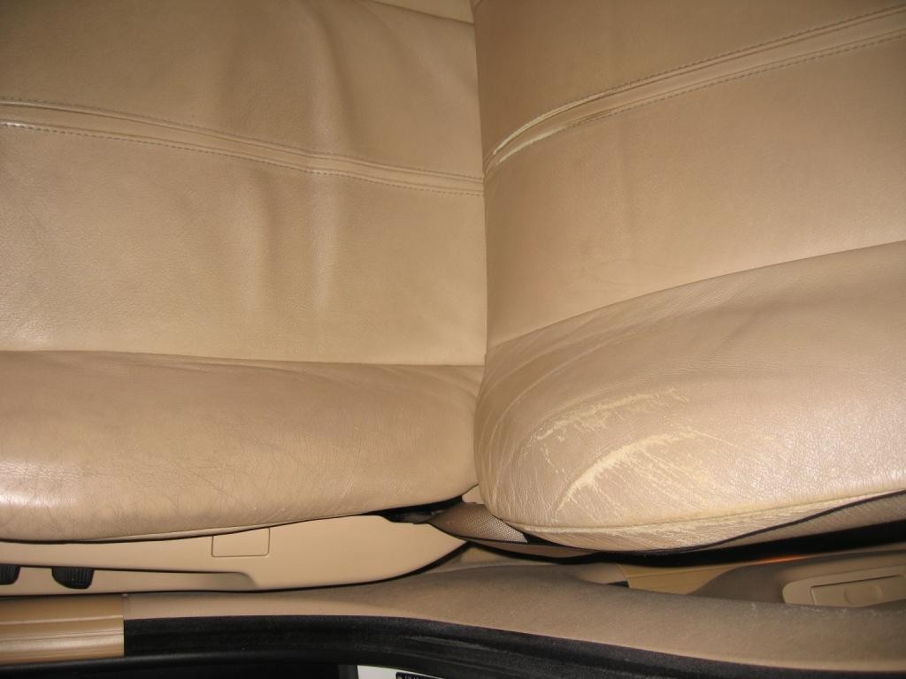 99 BMW seat with worn spot