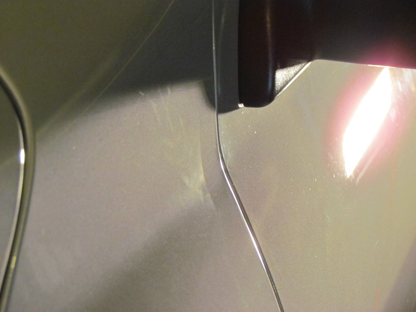Adhesive or marring marks