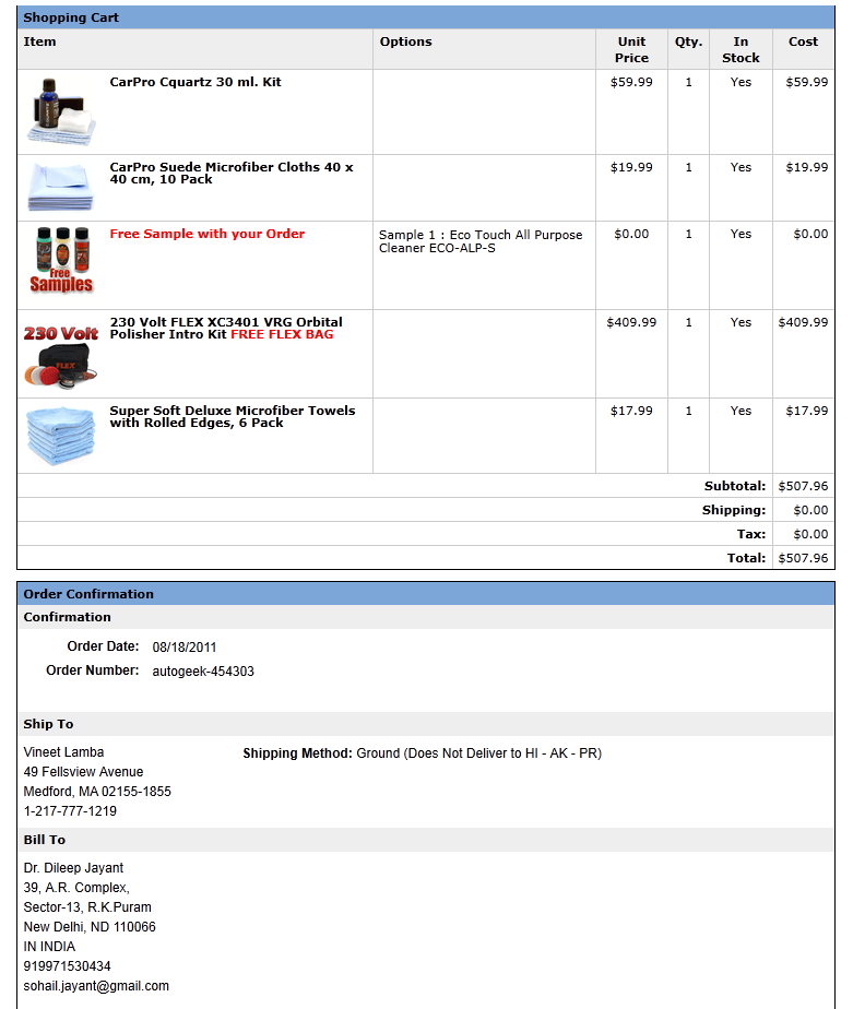 AG order