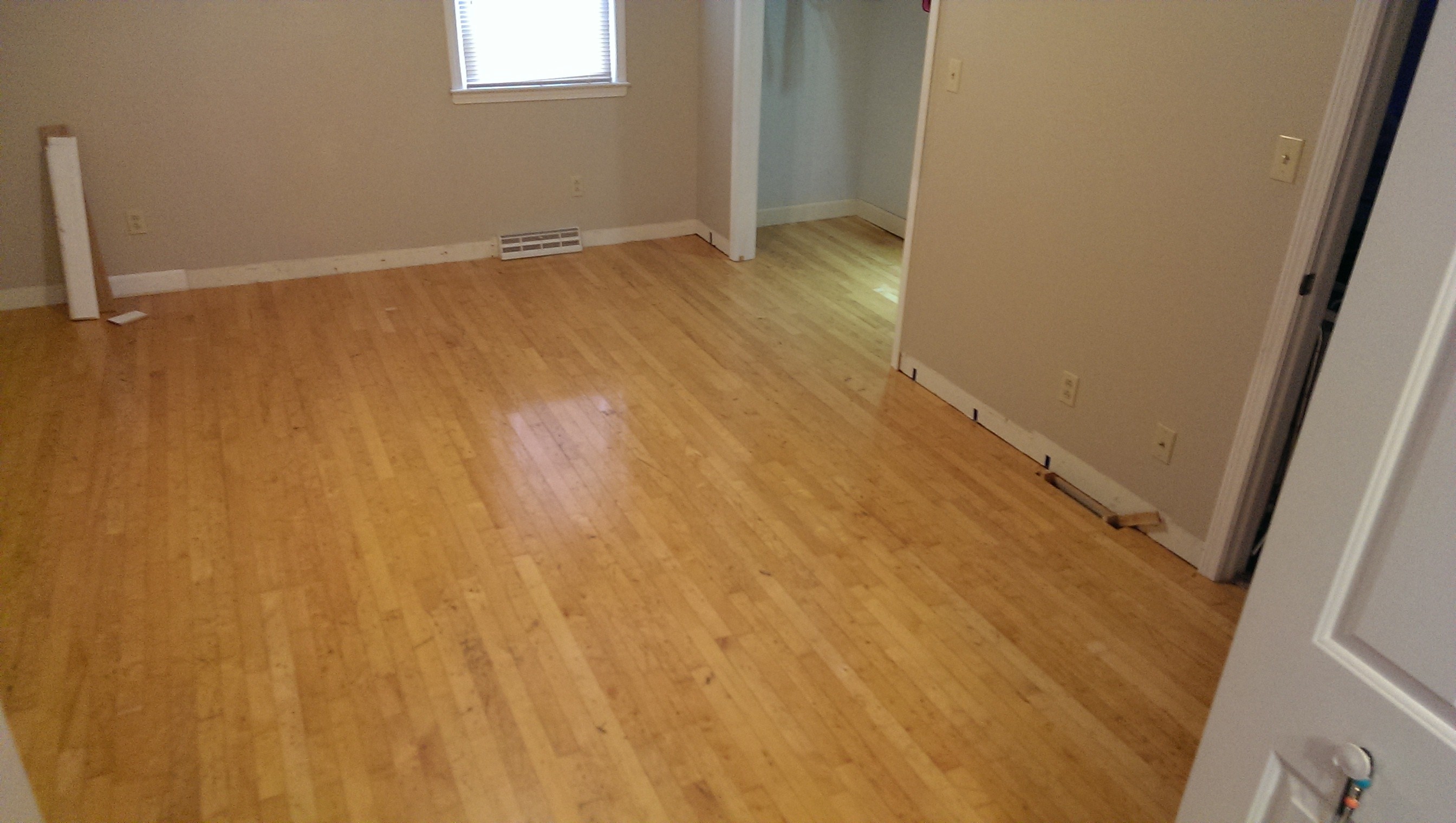 All cleaned up ready to start by moving furniture from next room in.