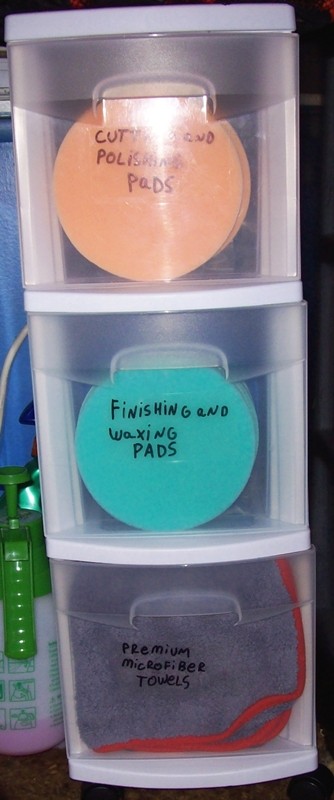 and a place to store towels and pads!