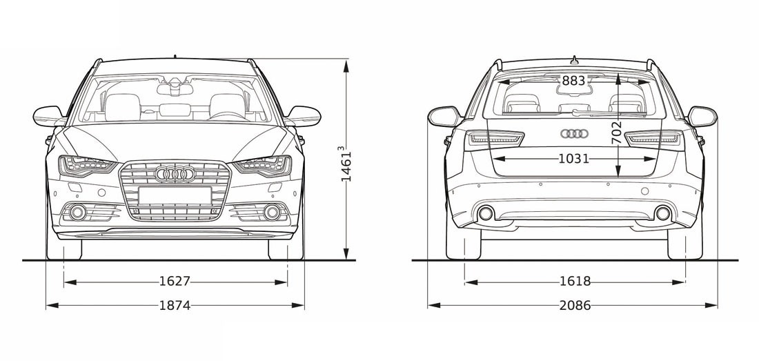 Audi_A6_Avant_Dimensions_Front_Rear