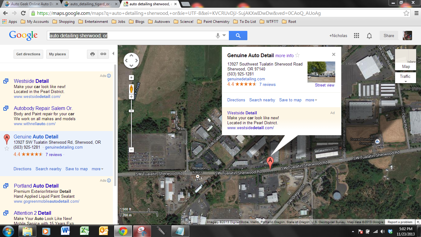 auto_detailing_sherwood_maps
