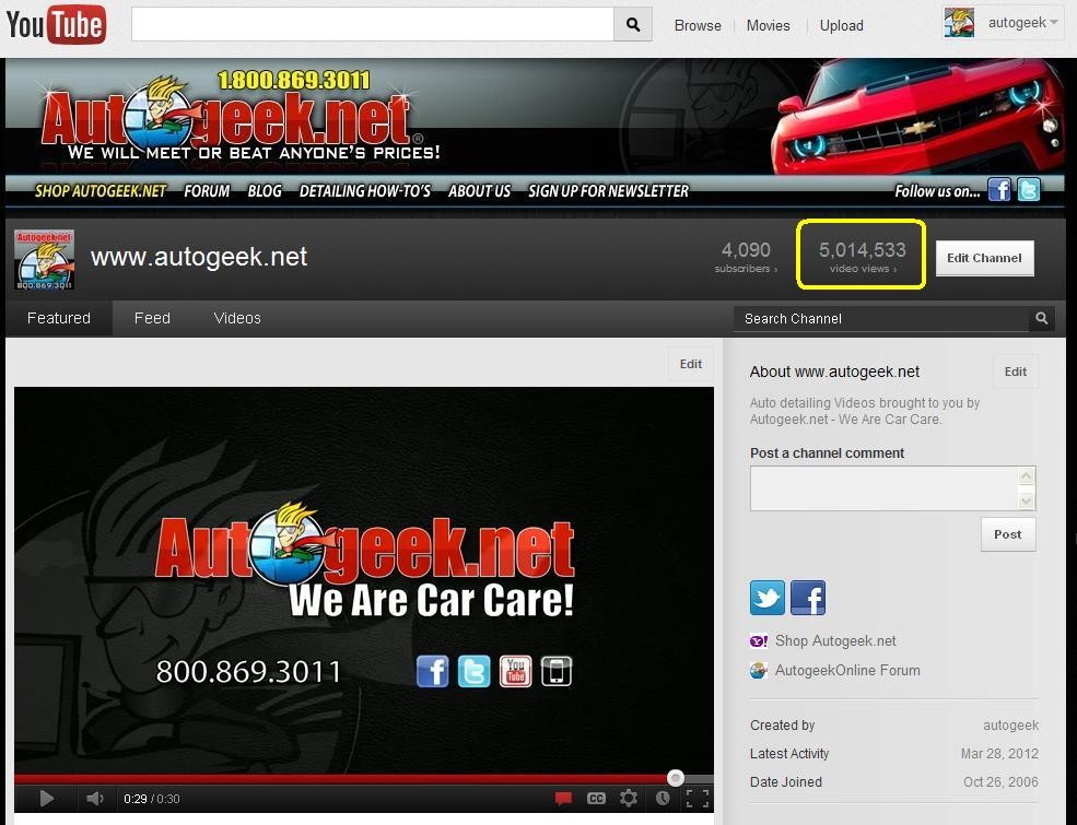 Autogeek's YouTube Channel