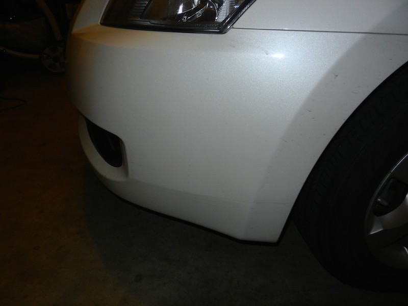 Before picture of front bumper