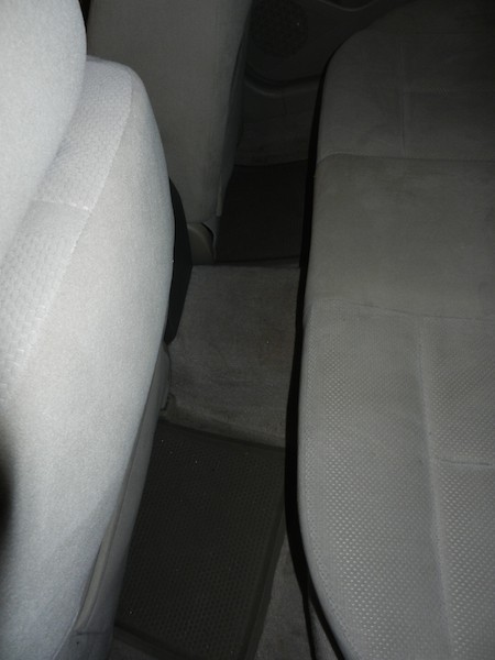 Before picture of rear interior