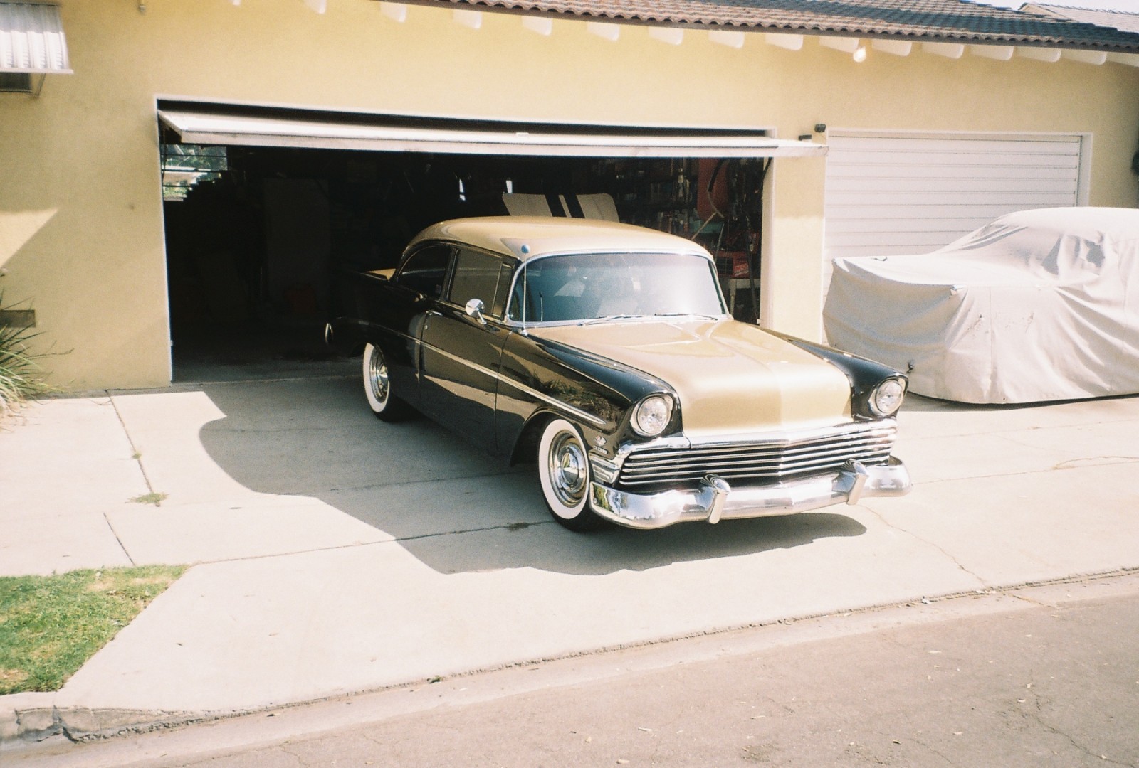 Black and Gold 56 Chevy Del Ray 2 door Sedan