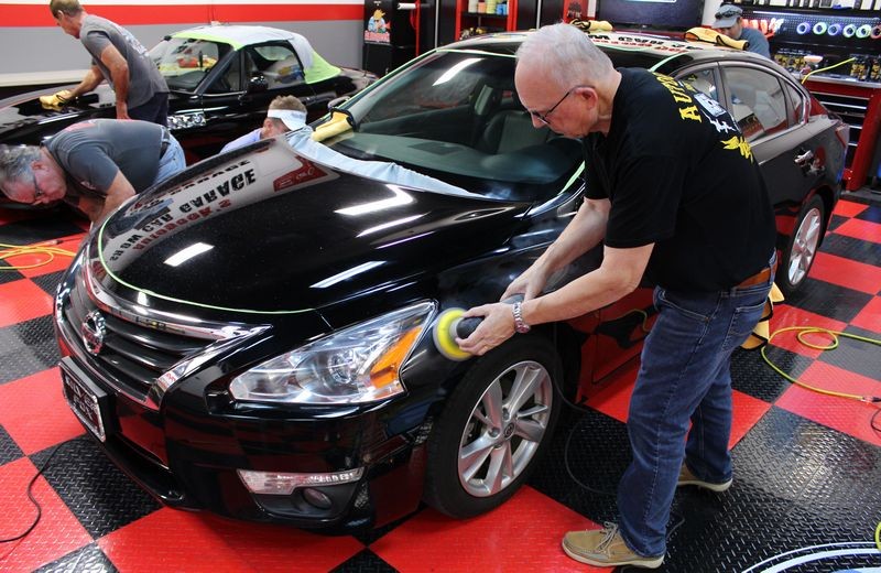 Black BMW Z3 and Black Nissan Altima Detailing Black Paint