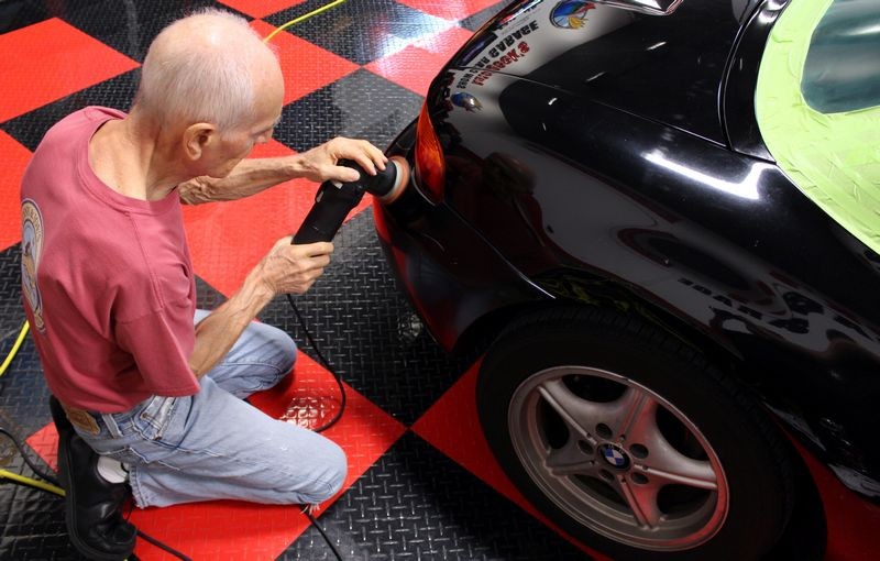 Black BMW Z3 and Black Nissan Altima Detailing Black Paint