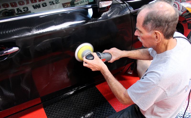 Black BMW Z3 and Black Nissan Altima Detailing Black Paint
