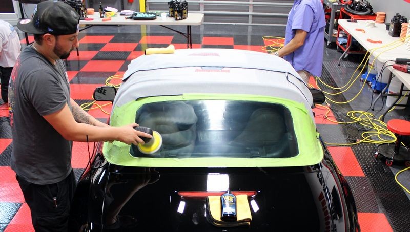 Black BMW Z3 and Black Nissan Altima Detailing Black Paint
