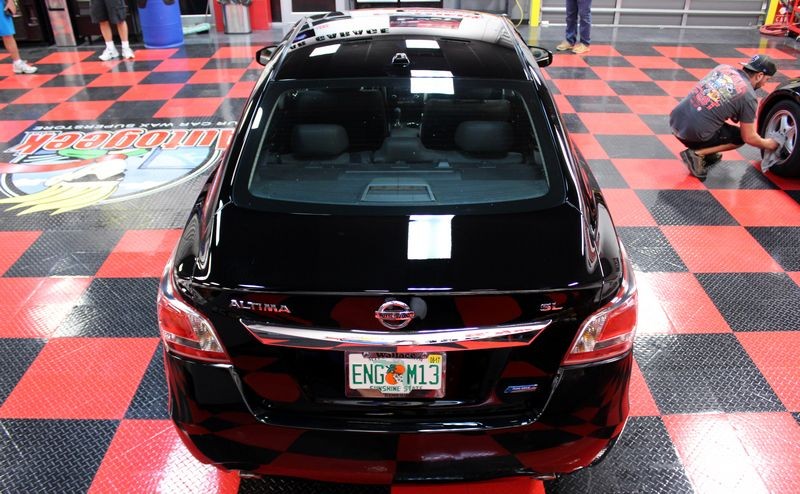 Black BMW Z3 and Black Nissan Altima Detailing Black Paint
