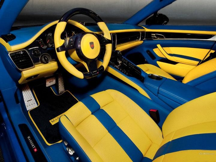 Blue Yellow Leather