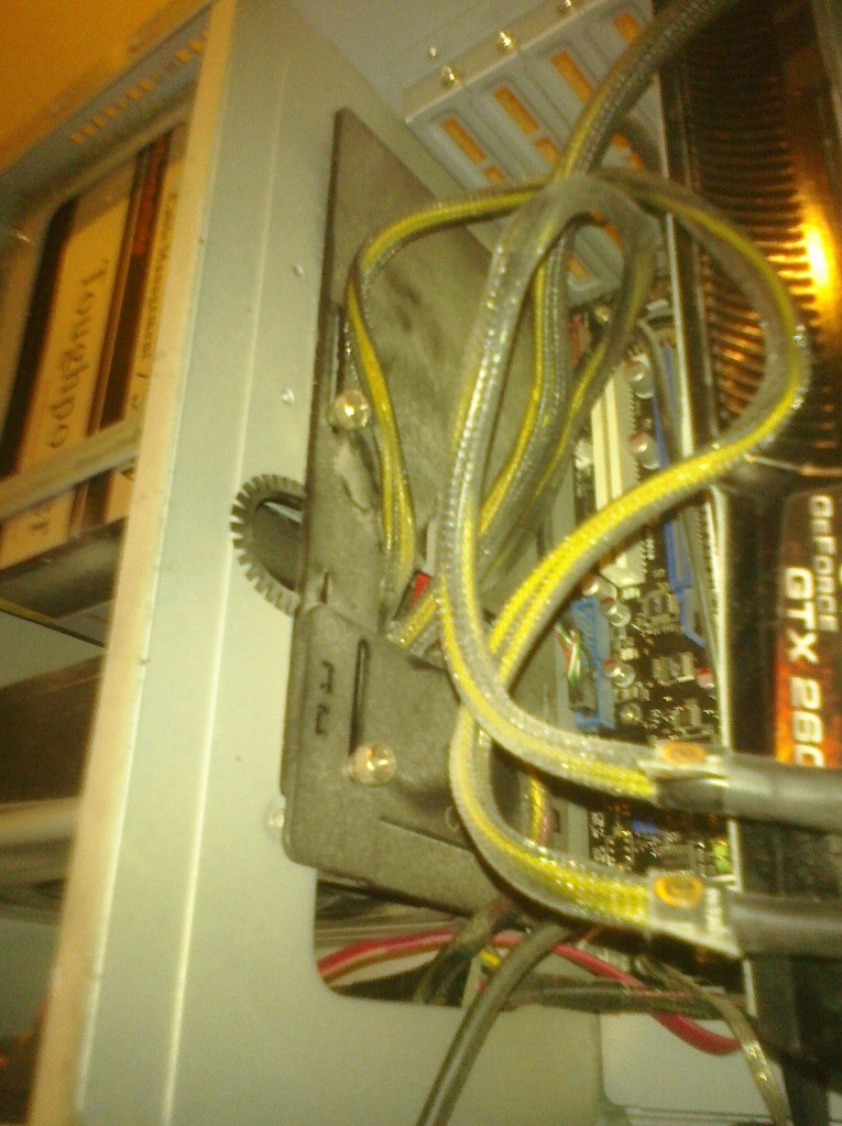Bottom of case near PSU before