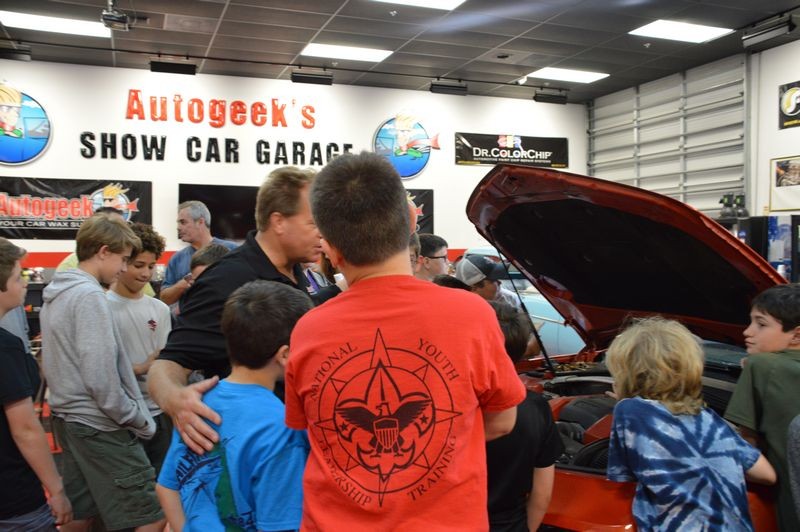Boy Scouts Troop 840 at Autogeek with Mike Phillips 2017