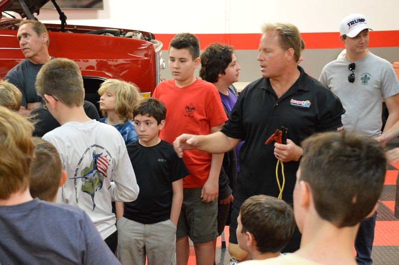 Boy Scouts Troop 840 at Autogeek with Mike Phillips 2017
