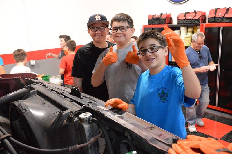 Boy Scouts Troop 840 at Autogeek with Mike Phillips 2017