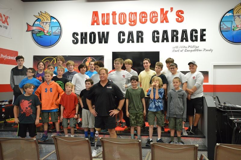Boy Scouts Troop 840 at Autogeek with Mike Phillips 2017