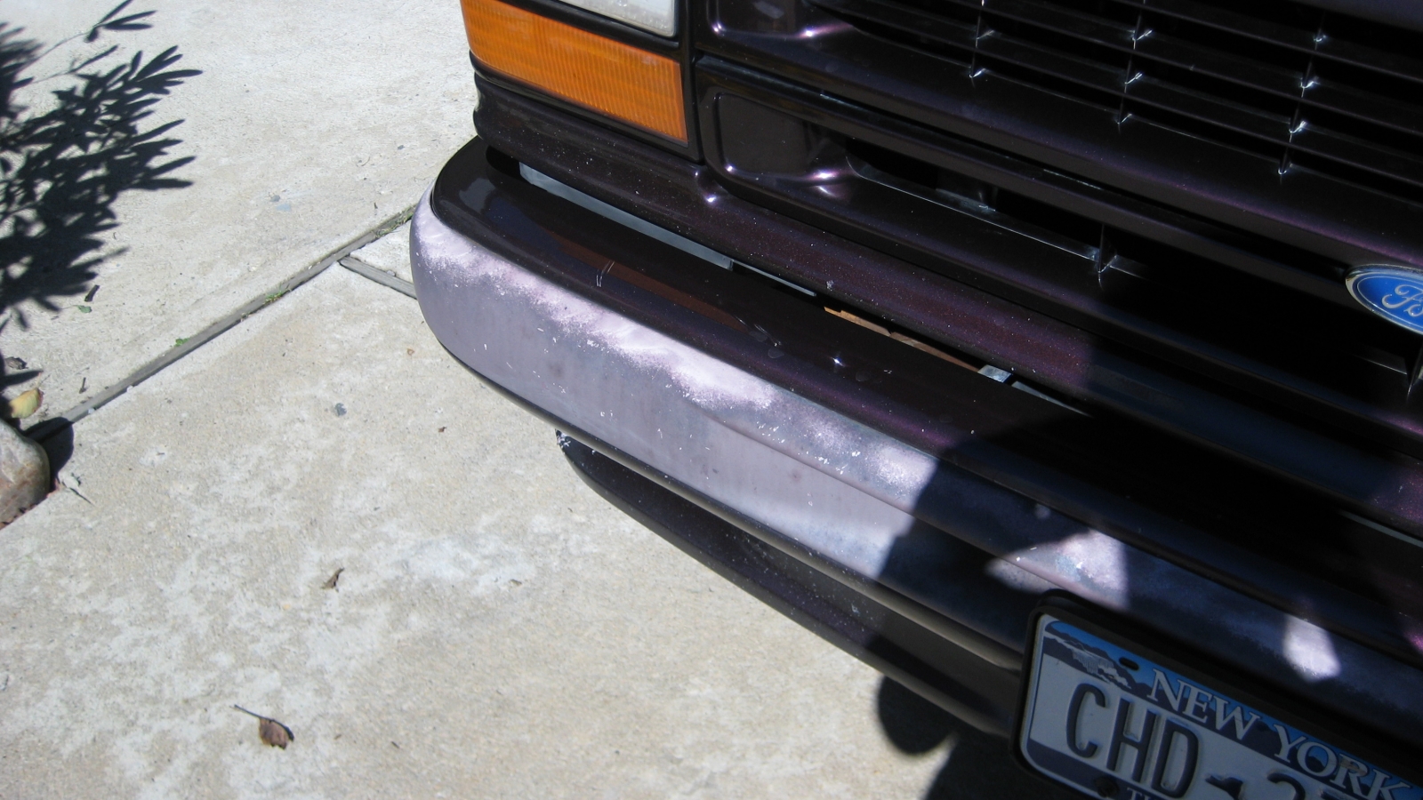 bumper discoloration