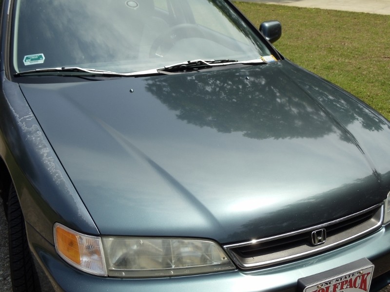 Car hood after polishing