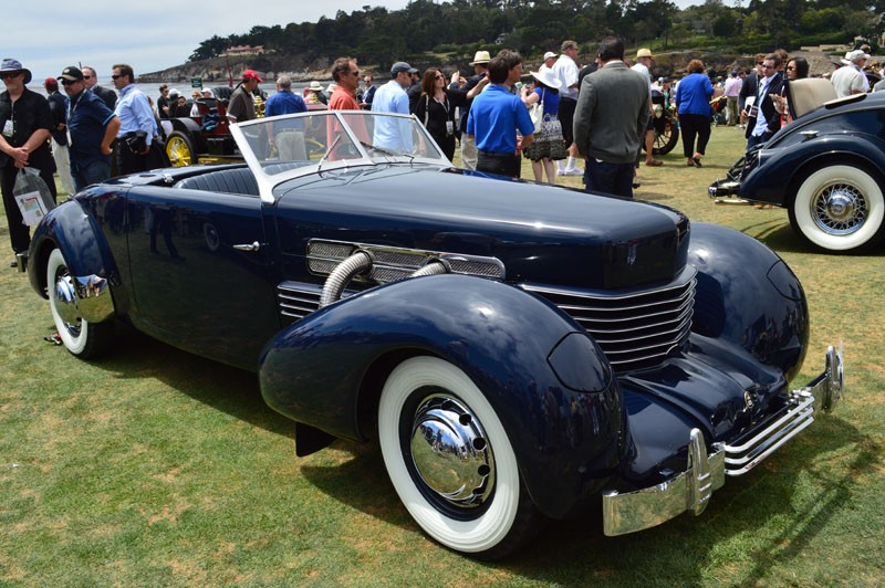 Cars on display at Pebble Beach Concours De Elegance