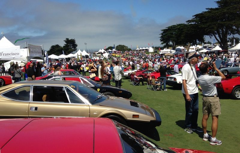 Cars on display at Pebble Beach Concours De Elegance