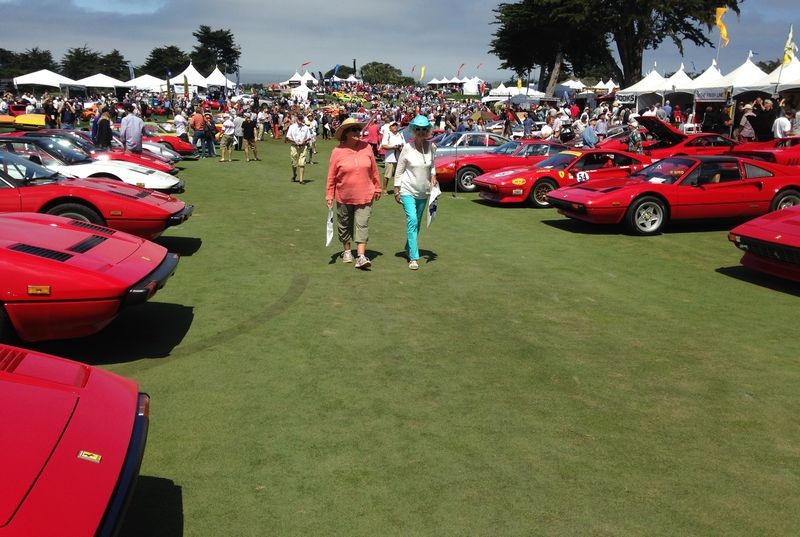 Cars on display at Pebble Beach Concours De Elegance