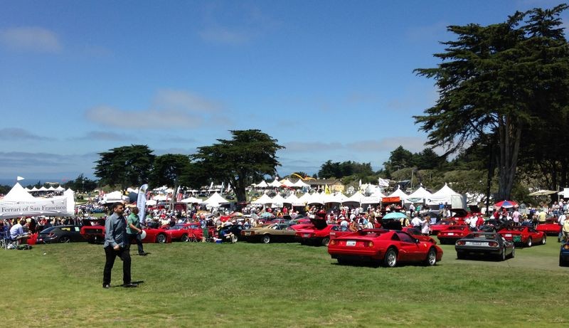 Cars on display at Pebble Beach Concours De Elegance