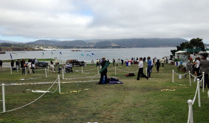 Cars on display at Pebble Beach Concours De Elegance