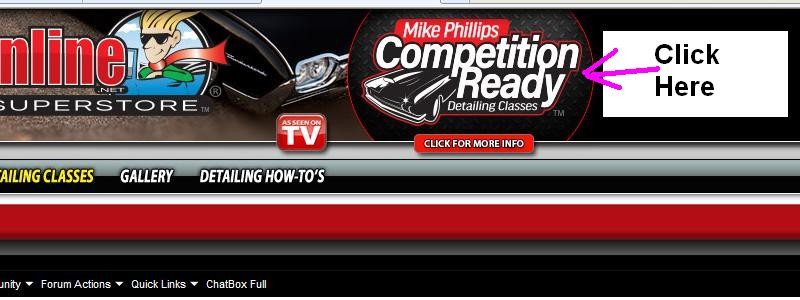 Competition Ready Detailing Classes Graphic Mike Phillips