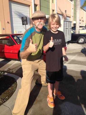 Conner with Dennis Gage