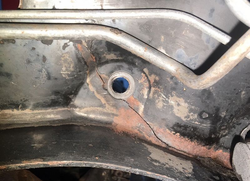 Crack in truck frame Mike Phillips